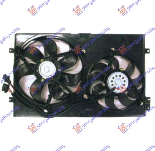 Ventilator Radiator për motor komplet dopio benzinë/dizel