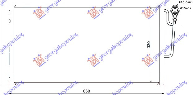 Radiator i kondicionerit benzinë/dizel (63x34)