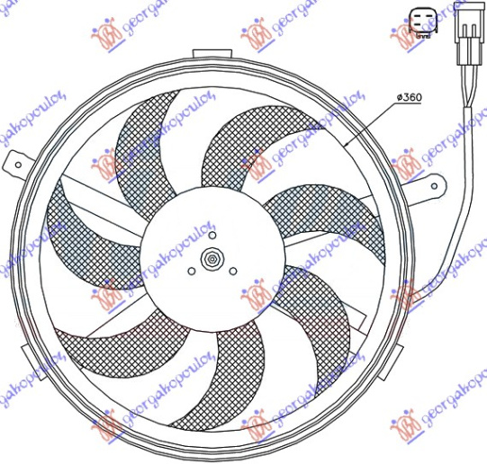 Ventilator komplet (S) (3 pinë)
