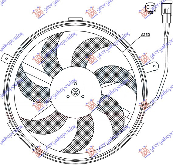 Ventilator komplet (S) (3 pinë)