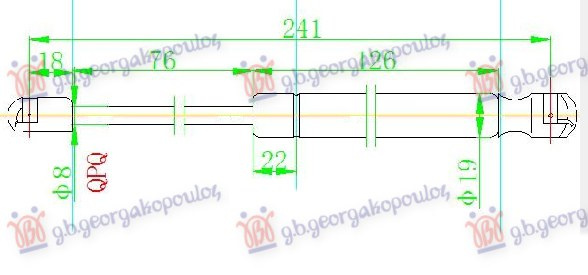 Amortizues (një) për kofano (241L-700N)