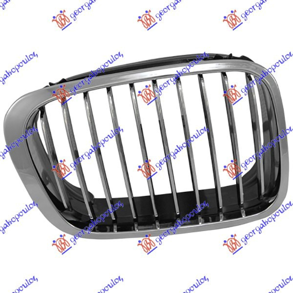 Maskë pvc/grilë (krom-krom/me ngjyrë të zezë)