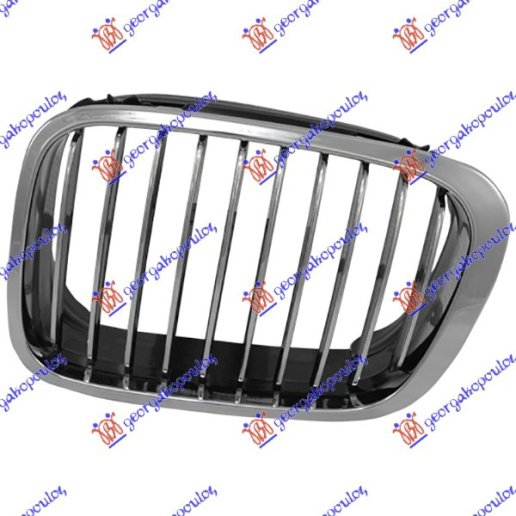 Maskë pvc/grilë (krom-krom/me ngjyrë të zezë)