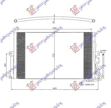 Radiator i kondicionerit (61x36.8x2.2)