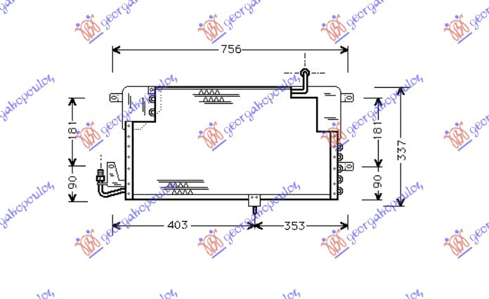 Radiator i kondicionerit (71x33)