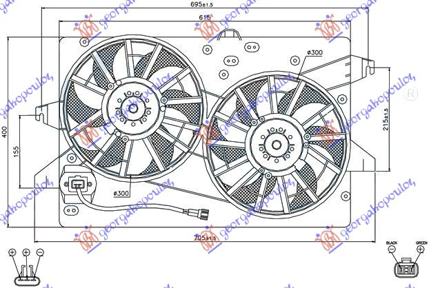 Ventilator komplet (dopio) (me kondicioner) DIE-PET