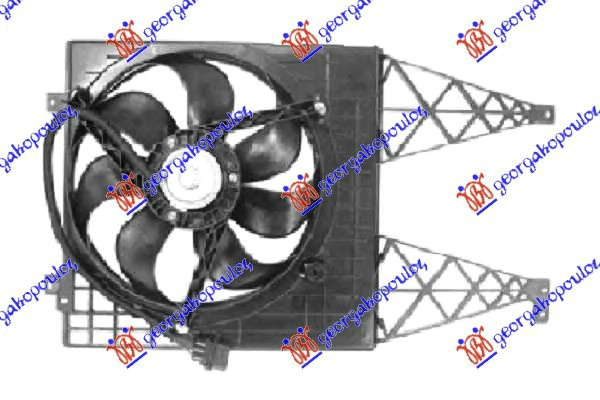 Ventilator komplet (një) 1.6-1.8 benzinë/dizel