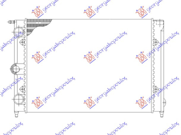 Radiator për motor 1.0-1.3 (43x32)