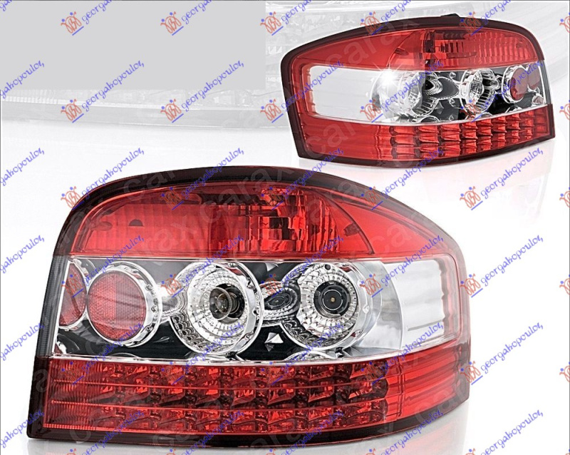 Drita stop set LED ngjyrë kuq-bardhë