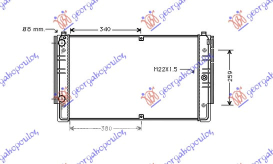 Radiator për motor 1,9TD-2,0-2,4D (me/pa kondicioner) (marsh manual/automatik) (72x41,5)