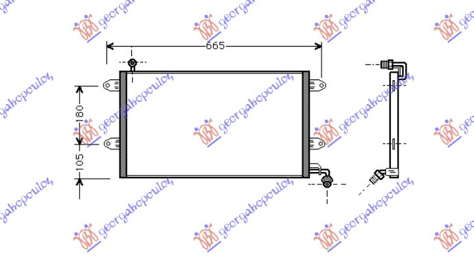 Radiator i kondicionerit (55x36.8x35)