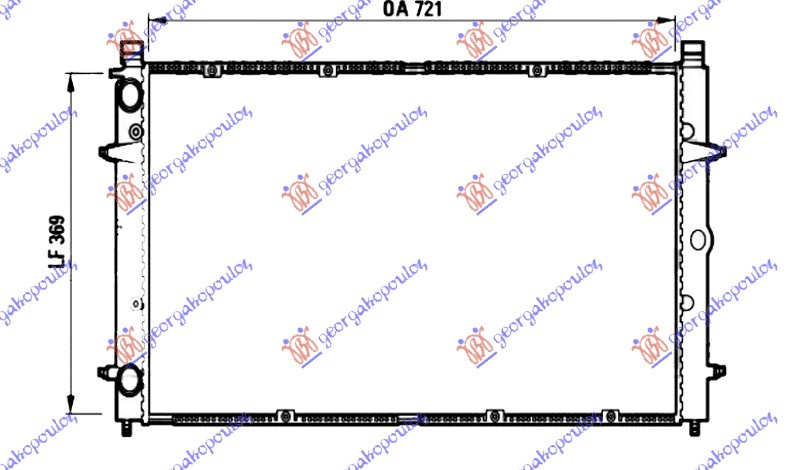 Radiator për motor 1.8-2.0-2.5-2.8 benzinë - 1.9-2.4 D/TD - 2.5 TDI dizel (720x360x32) (VALEO CLASSIC)