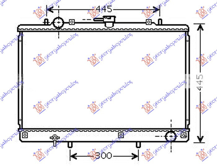 Radiator për motor 2.5 D dizel me/pa kondicioner (375x603x27) (KOYO)