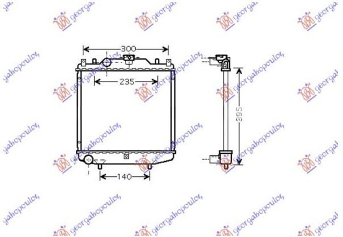 Radiator për motor (32,5x34,8) (KOYO)