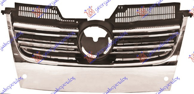 Maskë pvc/grilë komplet me shirit krom (me hapje për sensor parkimi)