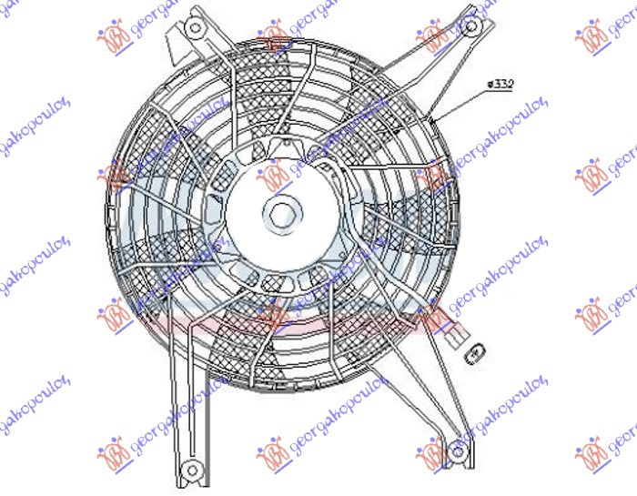 Ventilator për kondicioner komplet benzinë/dizel (320mm)