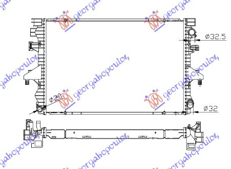 Radiator për motor 2.5 TDi dizel (marsh manual/automatik) (710x470)
