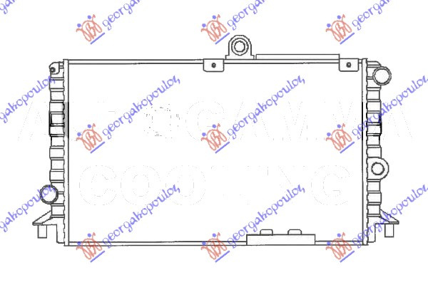 Radiator për motor 1,3-1,5cc (52x32)