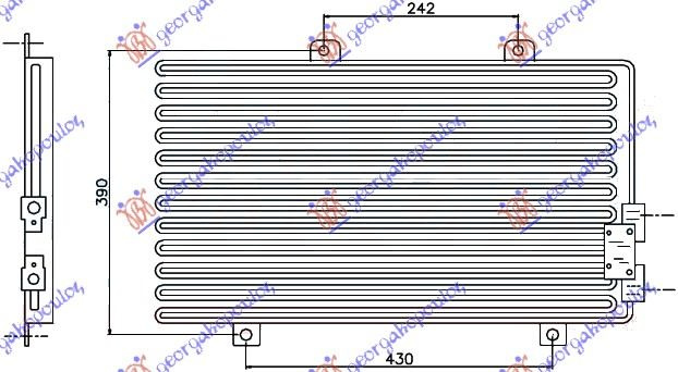 Radiator i kondicionerit 95- TS (54.5x34.5)