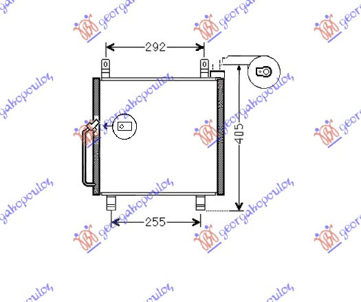Radiator i kondicionerit 1.1i16V (33,5x31x1.7)