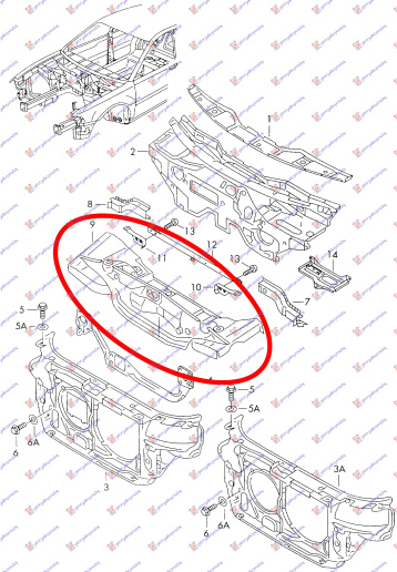 Mbajtës për motor e poshtme