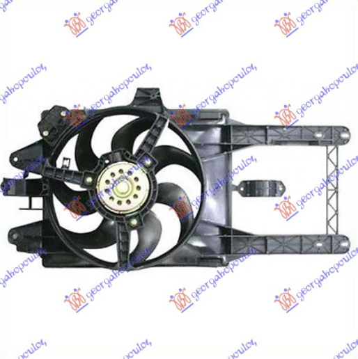 Ventilator për radiator me motor komplet (me kondicioner) benzinë 00-