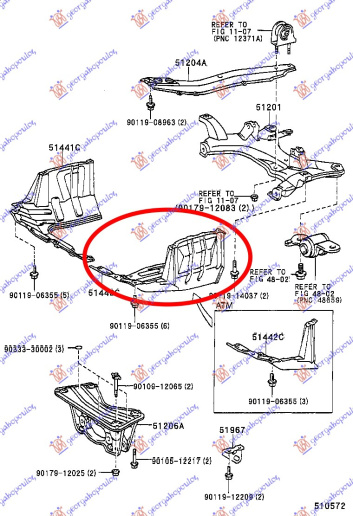 Mbrojtje/kapak nën motor