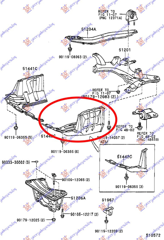 Mbrojtje/kapak nën motor