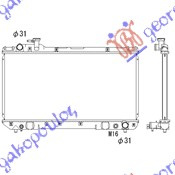 Radiator për motor 2,0i16V (me/pa kondicioner) (35x69,8) me pinë të sipërm