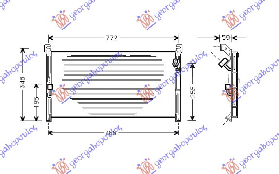Radiator i kondicionerit 2.0i 16V (79x31)