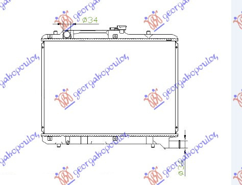 Radiator për motor 1,8CC 16V (35x60)