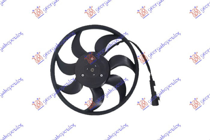 Ventilator (Motor + helikë) 2.8 benzinë - 1.9-2.0 TDI dizel 00- (420mm) (4 pinë)