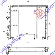 Radiator për motor dizel (48x44x47)