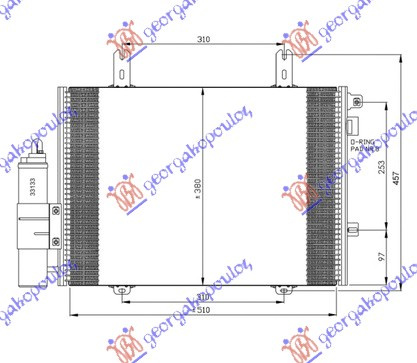Radiator i kondicionerit (50x38)