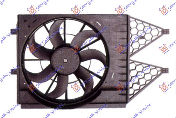 Ventilator komplet 1.2TSI-1.6i 16V/1.2TDi-1.6TDi