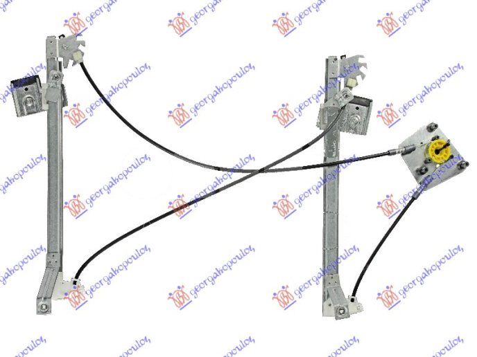 Ngritës/rregullator për dritaren e përparme elektrik 3 dyer (pa motor) (А cilësi)