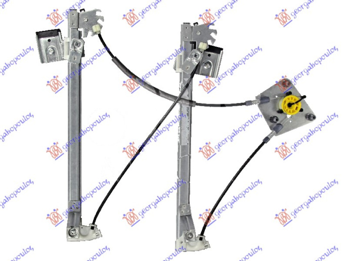 Ngritës/rregullator për dritaren e përparme elektrik (pa motor) 5 dyer (А cilësi)