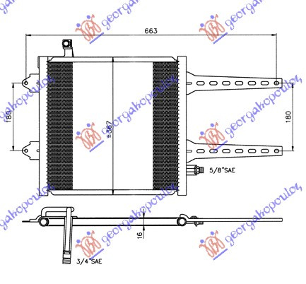 Radiator i kondicionerit (33.5x36.5x2.2)