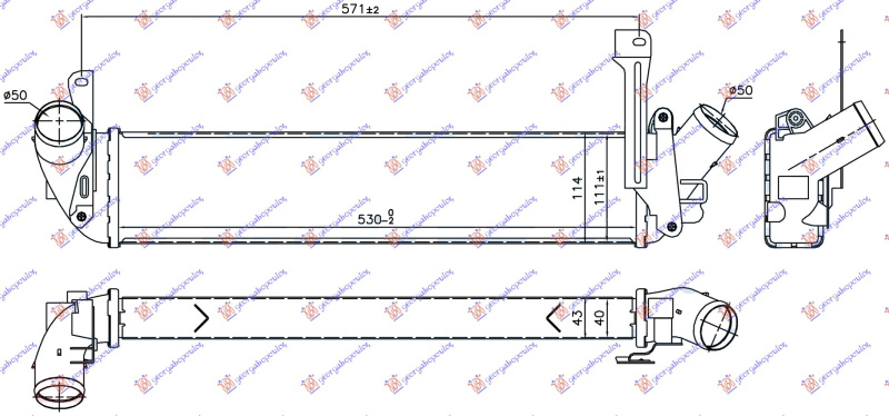 Interkuler 1.5 DCI (657x93x85) (K9K718)