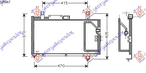 Radiator i kondicionerit benzinë (52.5x29x19)