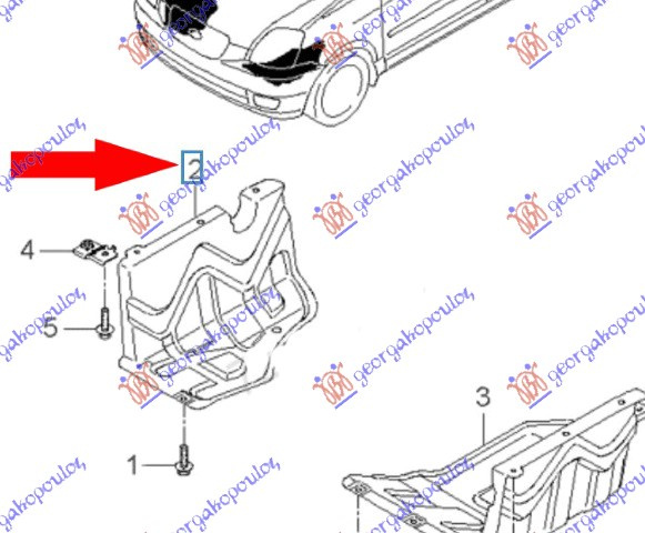 Mbrojtje/kapak nën motor plastik (Origjinal)