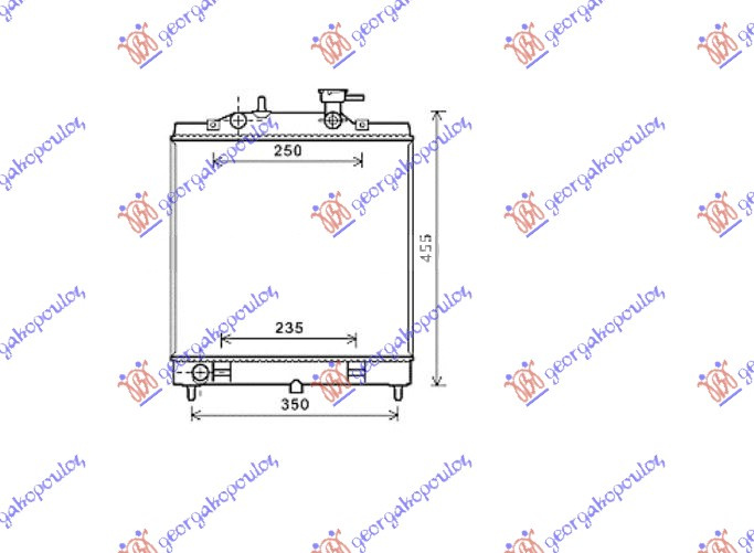Radiator për motor 1,1 CRDi (35,5x39,5)