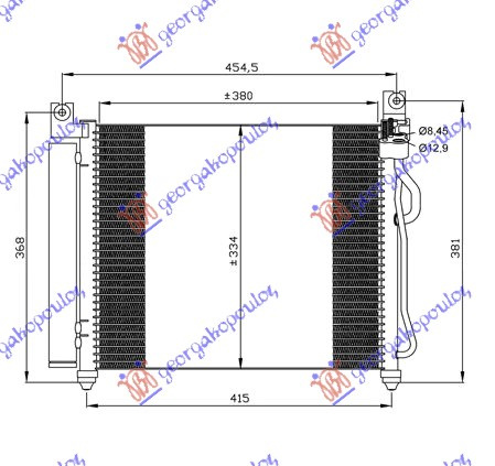 Radiator i kondicionerit benzinë/dizel (39x33.5)