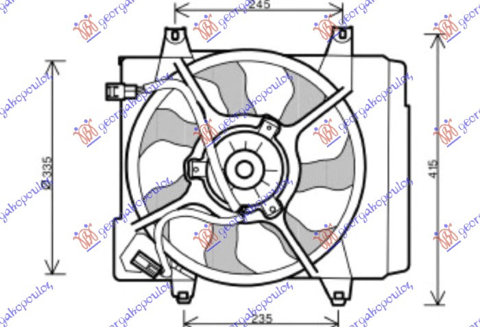 Ventilator komplet benzinë/dizel