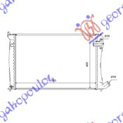 Radiator për motor 2,0 HDi (60,3x41,2x27)