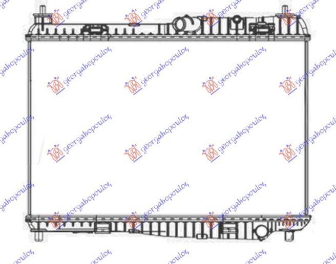 Radiator për motor 1.25-1.4-1.6 benzinë (marsh manual) (me/pa kondicioner) (56x35.5) (MAHLE BEHR)