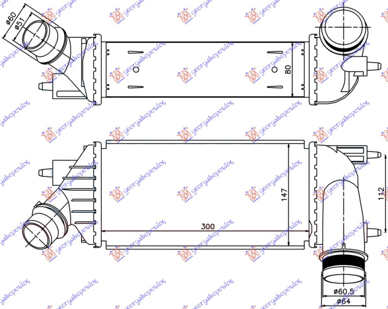 Interkuler 2.0 HDi dizel 11- (300x145x80)