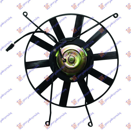 Ventilator për radiator me motor komplet (30cm) (pa kondicioner) benzinë