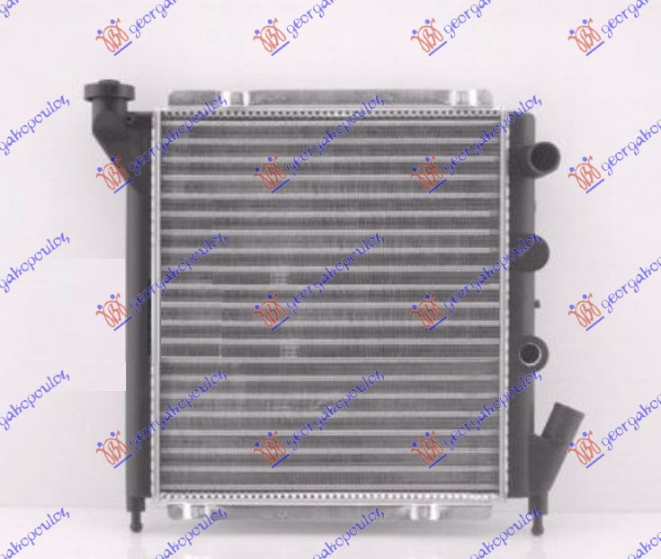 Radiator për motor benzinë (pa kondicioner) (36x39,3x2,2) (VALEO CLASSIC)