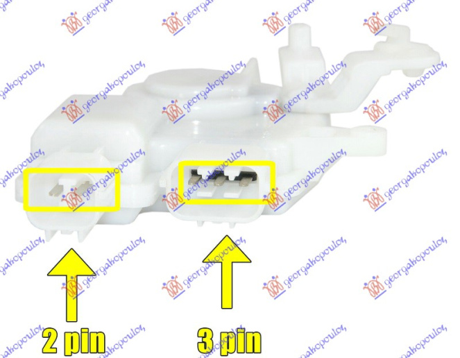 Motor për Bravën për derën e përparme (2 lidhëse elektrike) (3 pinë/2 pinë)